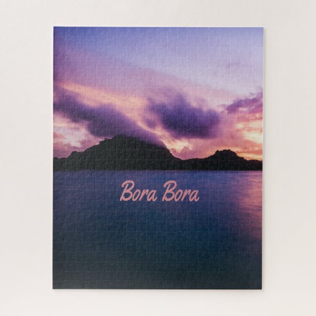 Bora Bora Suset Island Beach Puzzle (Vertikal)