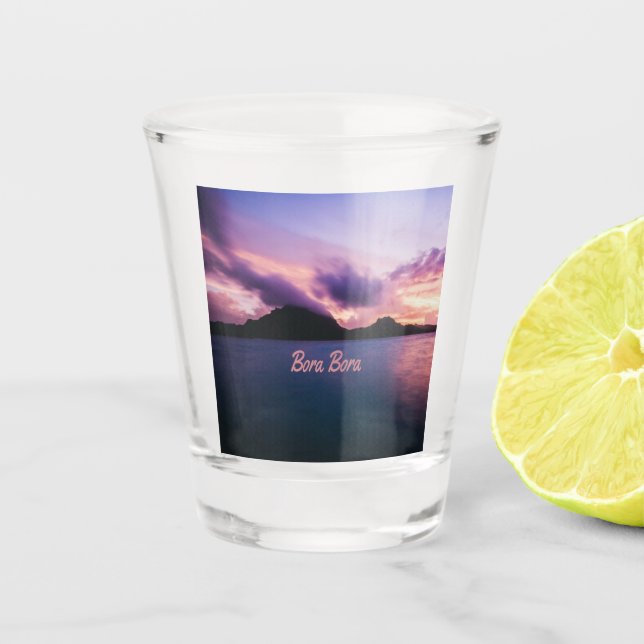 Bora Bora Suset Island Beach Schnapsglas (Vorderseite)