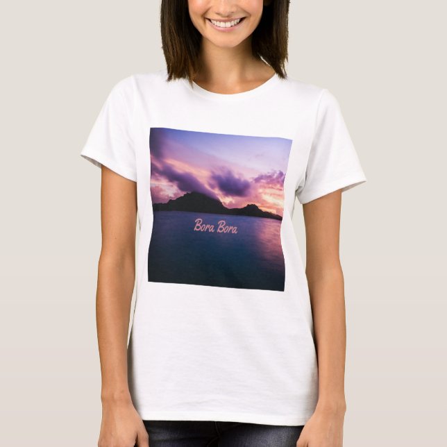 Bora Bora Suset Island Beach T-Shirt (Vorderseite)