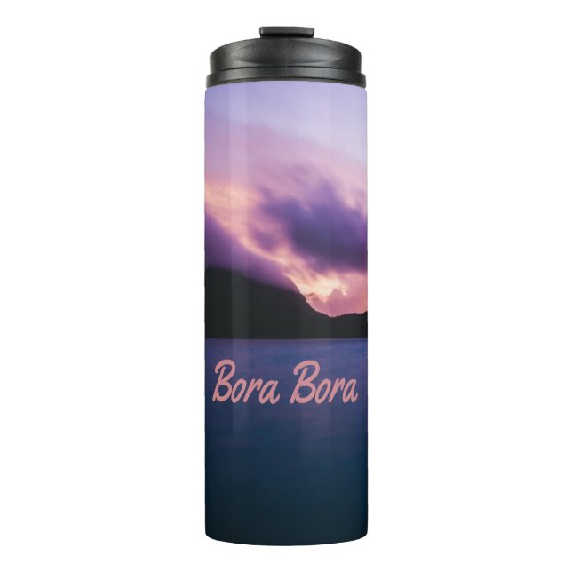 Bora Bora Suset Island Beach Thermosbecher (Vorderseite)