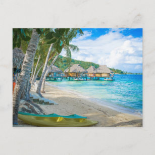 Bora Bora Tahiti Beach Bungalows Ozean Postkarte