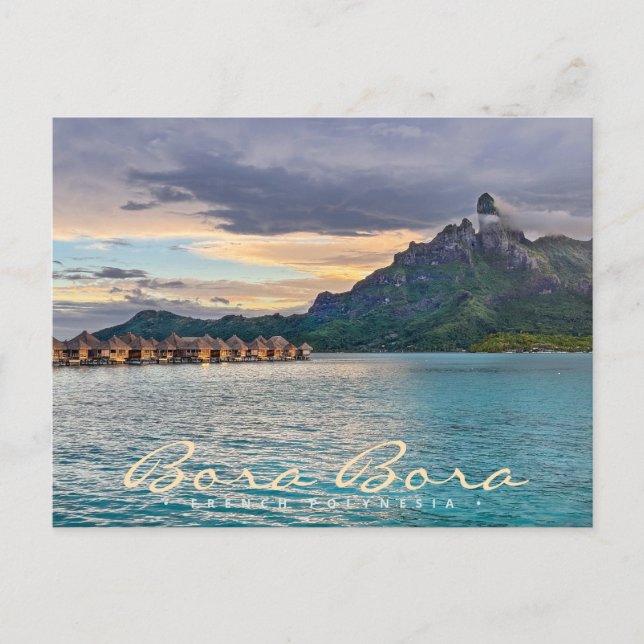 Bora Bora Tahiti Französisch-Polynesien Reise Post Postkarte (Vorderseite)