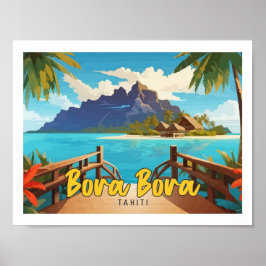 Bora Bora Tahiti Pop Kunstmuseum Monte San Giorgio Poster