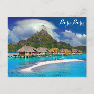 Bora Bora Tropical Island Beach Postkarte