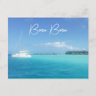 Bora Bora Tropical Island Paradise Yacht Postkarte