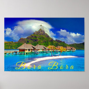 Bora Bora tropische Insel Poster