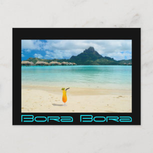 Bora Bora Tropischer Cocktail Postkarte