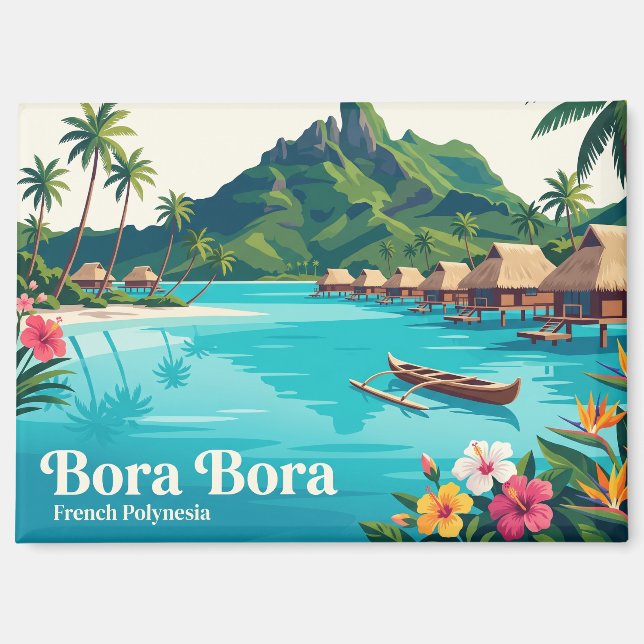 Bora Bora, Vaitape, Französisch-Polynesien Magnet (Vorderseite)