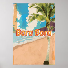 Bora Bora Vintage Reiseposter Poster