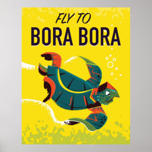 Bora Bora Vintages Reiseplakat Poster