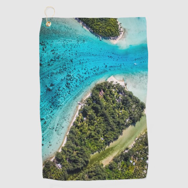 Bora Bora - Weg zum Ozean Golfhandtuch (Vorderseite)
