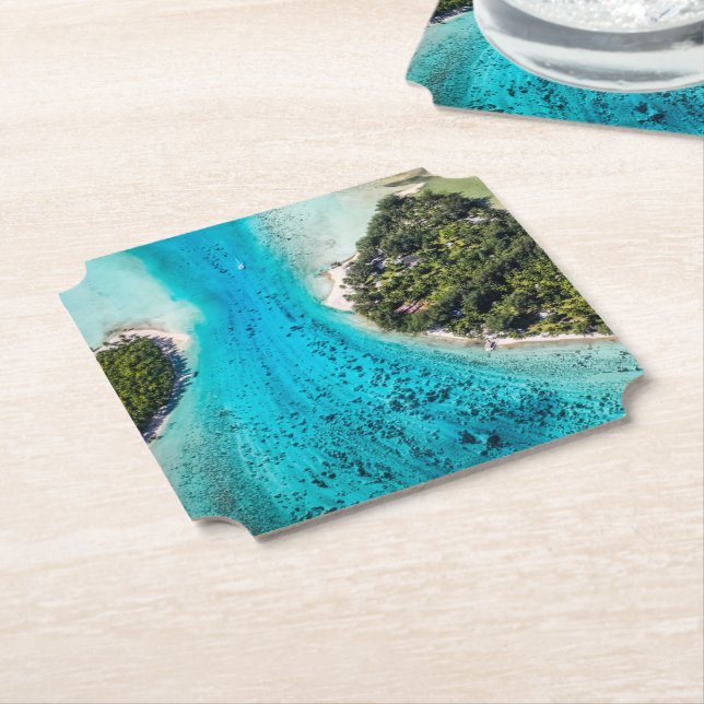 Bora Bora - Weg zum Ozean Untersetzer (angewinkelt)