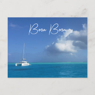 Bora Tropical Island Paradies Yacht Postkarte