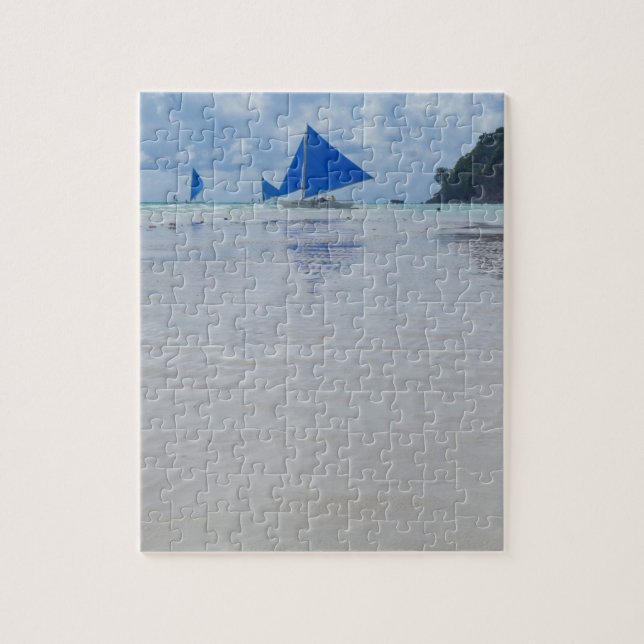 Boracay Beach Paraw Sailing Philippinen Puzzle (Vertikal)