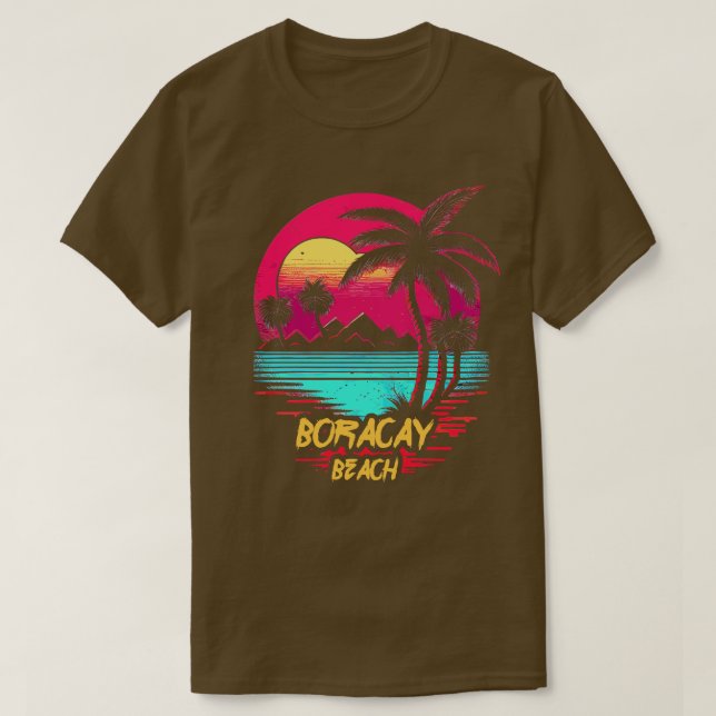 Boracay Beach Retrowave T-Shirt (Design vorne)