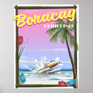 Boracay Philippinen Strand Reiseplakat Poster