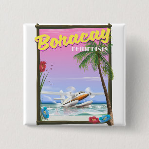 Boracay Philippines Strandposter Button