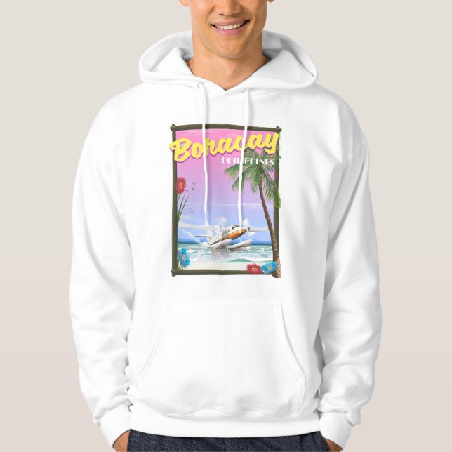 Boracay Philippines Strandposter Hoodie (Vorderseite)
