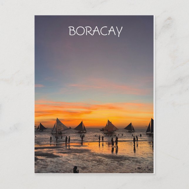 Boracay Postard Sunset Feiertagspostkarte (Vorderseite)