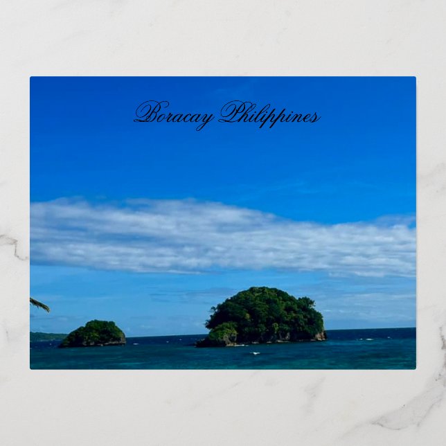 Boracay Postcard Folien Feiertagspostkarte (Vorderseite)