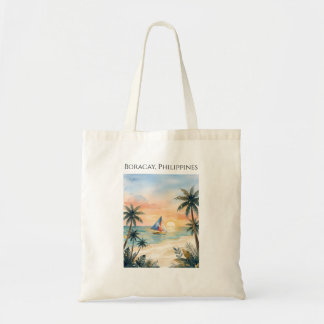 Boracay-Sonnenuntergangsstrand Philippinen-Tote Tragetasche