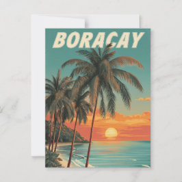 Boracay vintage postkarte