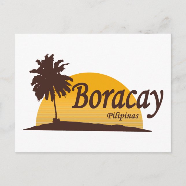 Boracay weiß postkarte (Vorderseite)