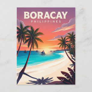 Boracay White Beach Philippinen Postkarte