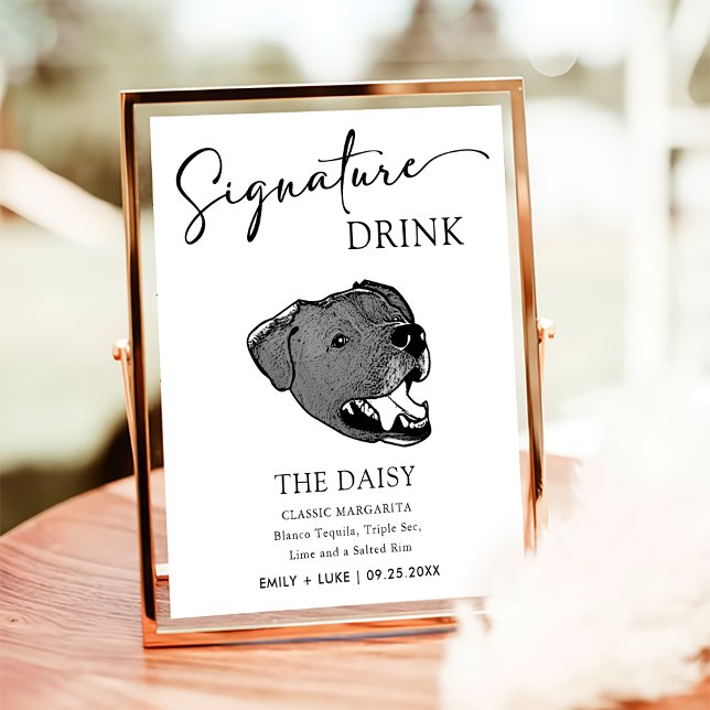 Borador Dog Wedding Signature Drink Sign Poster (Von Creator hochgeladen)
