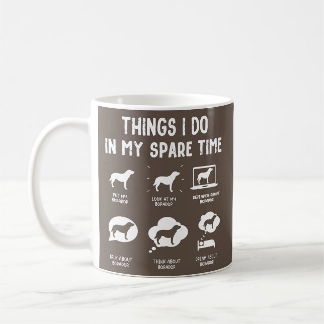 Borador Thes Spare Time Funny Dog Mama Vater  Kaffeetasse (Links)