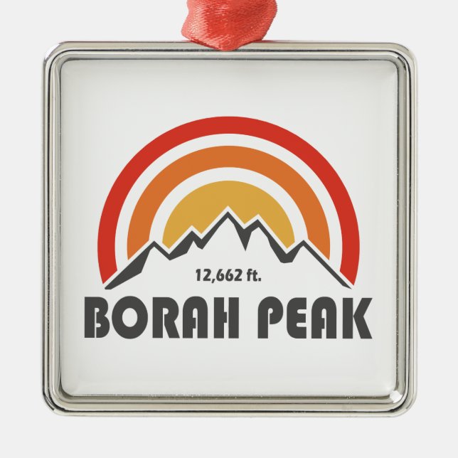 Borah Peak Ornament Aus Metall (Vorne)