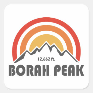 Borah Peak Quadratischer Aufkleber