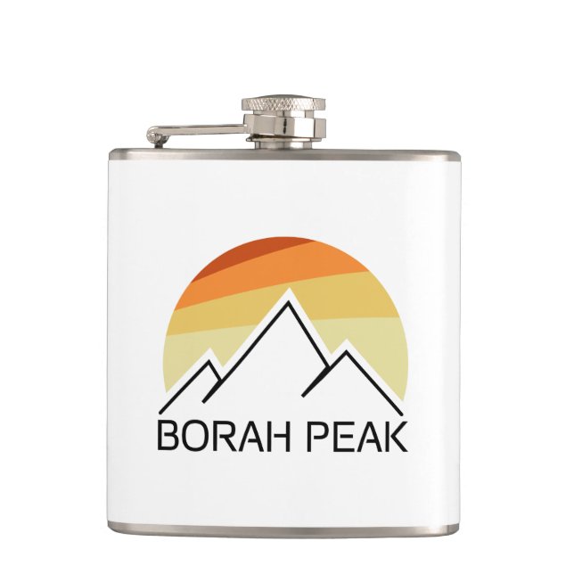 Borah Peak Retro Flachmann (Vorderseite)