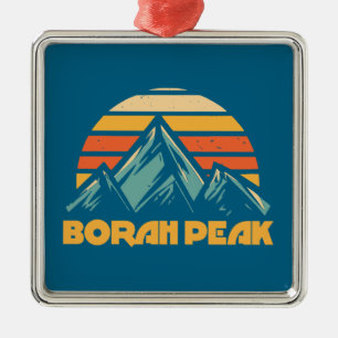 Borah Peak Retro Türkis Ornament Aus Metall