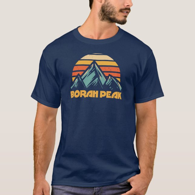 Borah Peak Retro Türkis T-Shirt (Vorderseite)