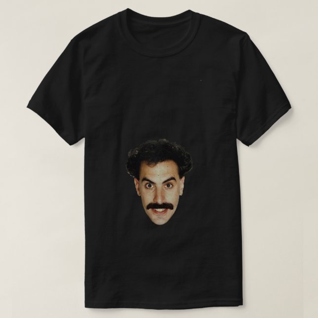 Borat - Kopfaufkleber T-Shirt (Design vorne)