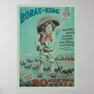 Borax King Vintage Poster und Werbung