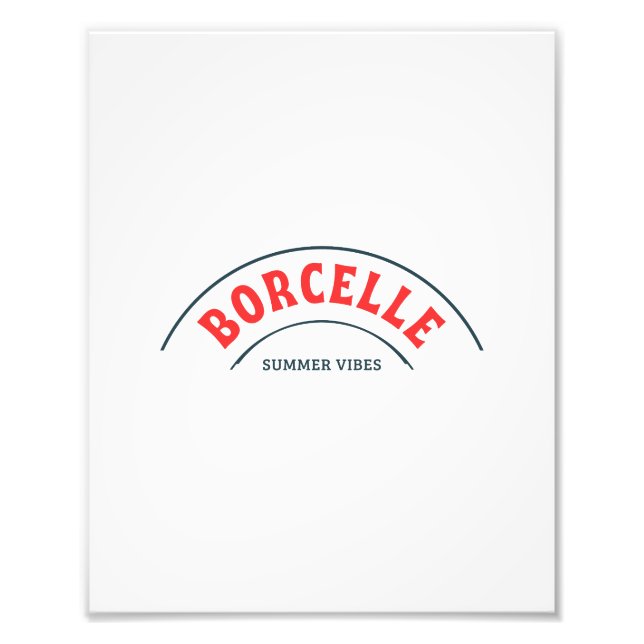 Borcelle Summer Vibes Typografie Art Fotodruck (Vorne)