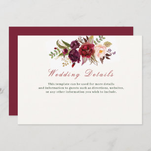 Bordeaux Blumenzwiebelkarte Einladung