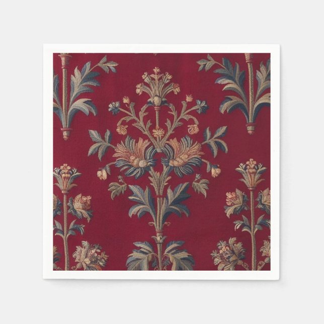 Bordeaux-Bordeaux-Broterie Serviette (Vorderseite)