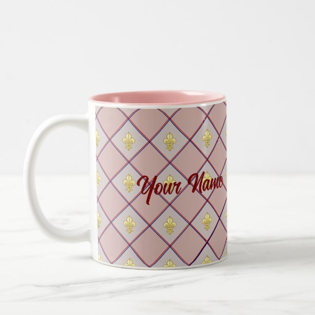 Bordeaux fleur-de-lis cup zweifarbige tasse (Links)