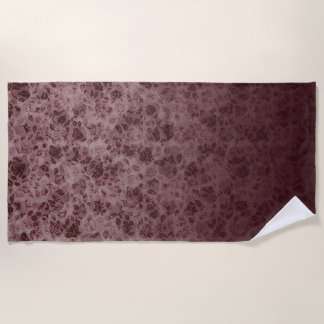 Bordeaux flowers degraded Towel Set Strandtuch