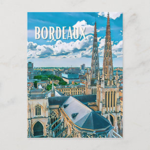 Bordeaux Foto Vintage Postkarte