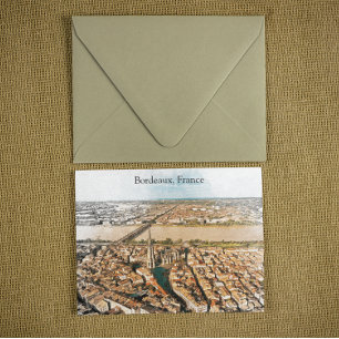 Bordeaux France Panorama View Postkarte