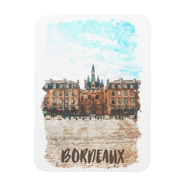 Bordeaux France Place de la Bourse Travel Magnet (Vertikal)