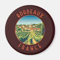 Bordeaux France Retro Distressed Circle