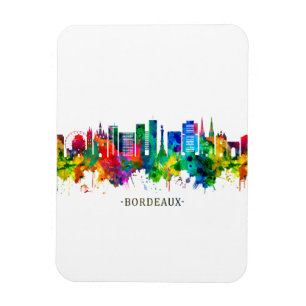 Bordeaux France Skyline Magnet