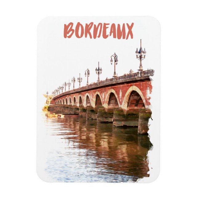 Bordeaux Frankreich City Travel Magnet (Vertikal)