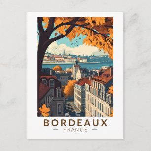 Bordeaux Frankreich Reise Kunst Vintage Postkarte