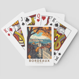 Bordeaux Frankreich Reise Kunst Vintage Spielkarten